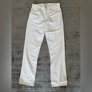 Agolde White Jeans With Slit